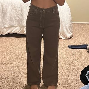 Reformation light brown jeans